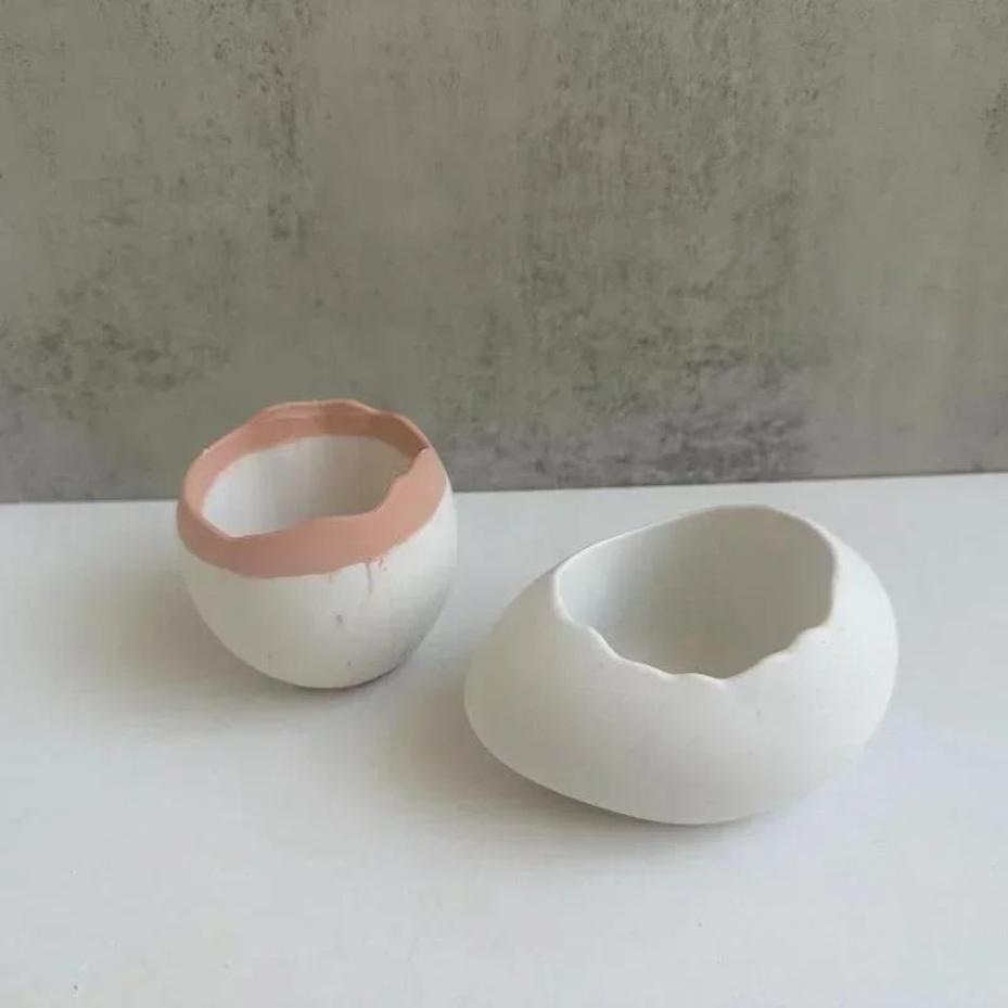 Plaster Handmade Mold Egg-shap - Echeveria Succulent 评论和价格
