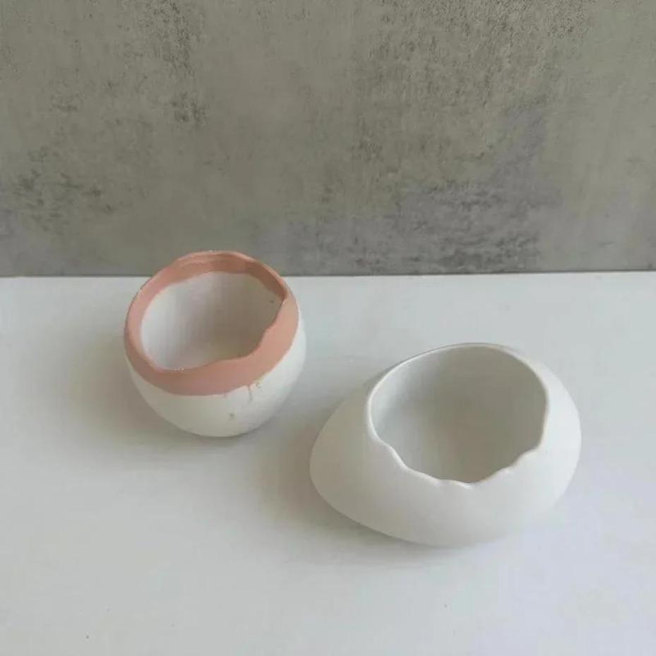 Plaster Handmade Mold Egg-shap - Echeveria Succulent 评论和价格