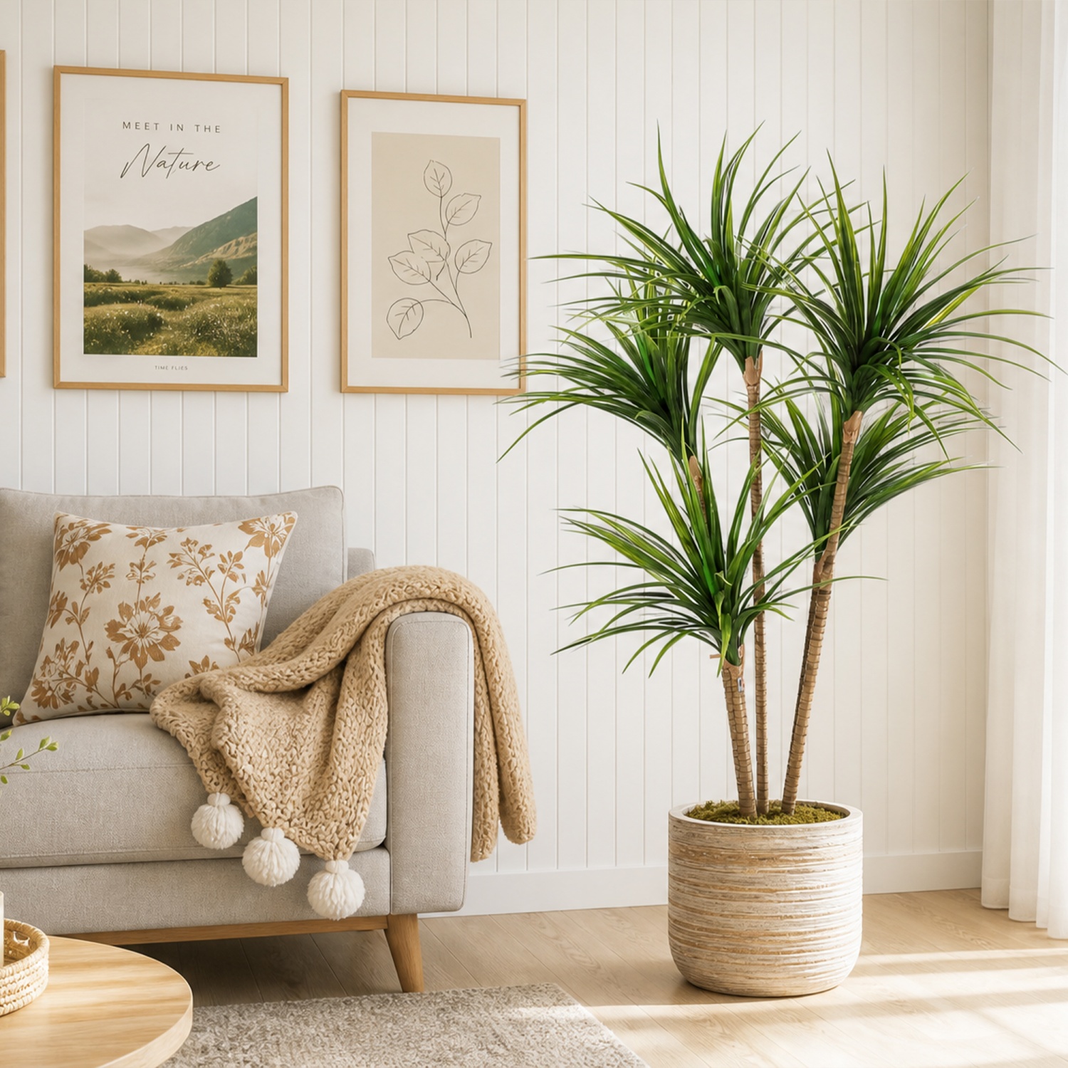 4.27FT/5 FT Artificial Dracaen - Dracaena Marginata 评论和价格