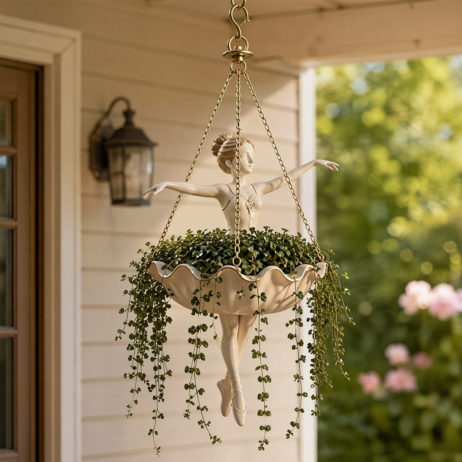 Ballet Dancer Resin Flower Hol - Spider Plant Hanging 评论和价格