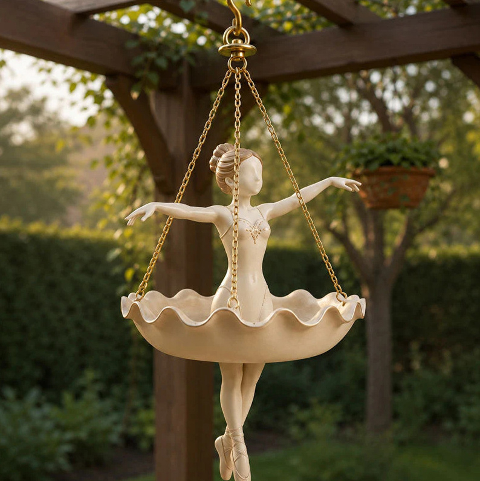 Ballet Dancer Resin Flower Hol - Spider Plant Hanging 评论和价格