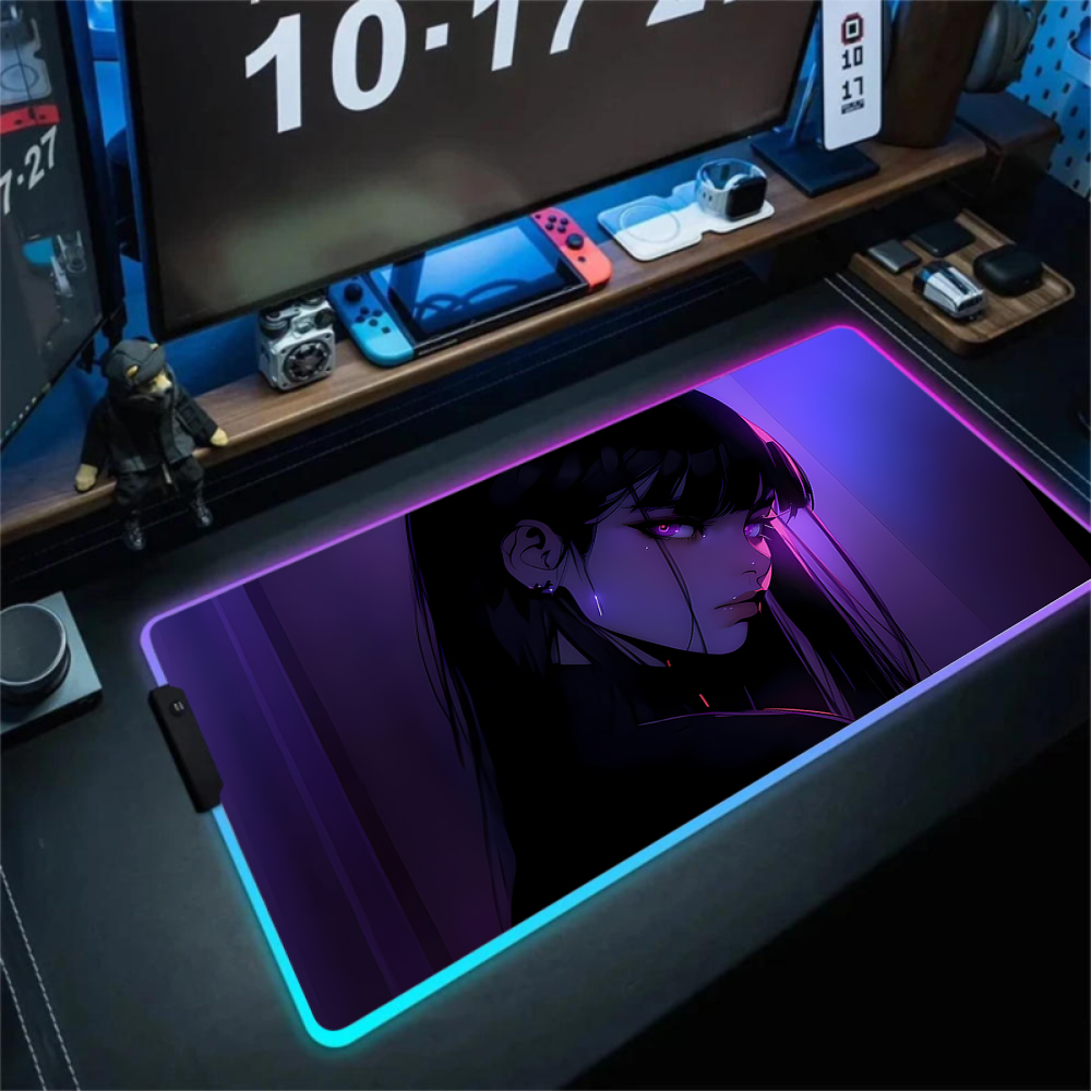 Anime Girl Mousepad Gaming Mou - Tradescantia Purple 评论和价格