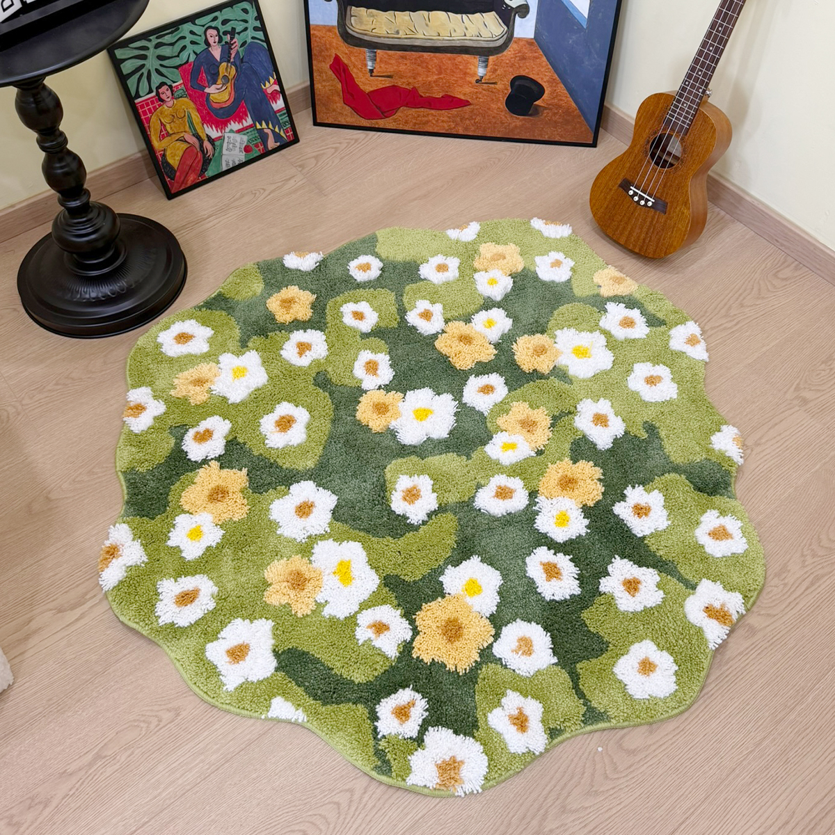 Green Meadow Daisy Tufted Rug, - Maranta Prayer Plant 评论和价格