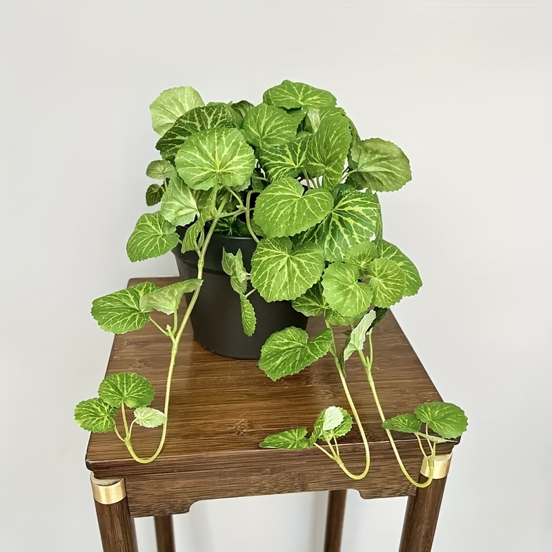 An artificial hanging vine pla - Pilea Peperomioides 评论和价格