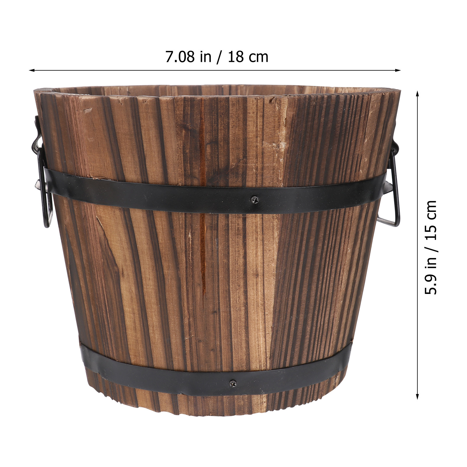 Wooden Round Barrel Planter La - Aloe Vera Pot 评论和价格