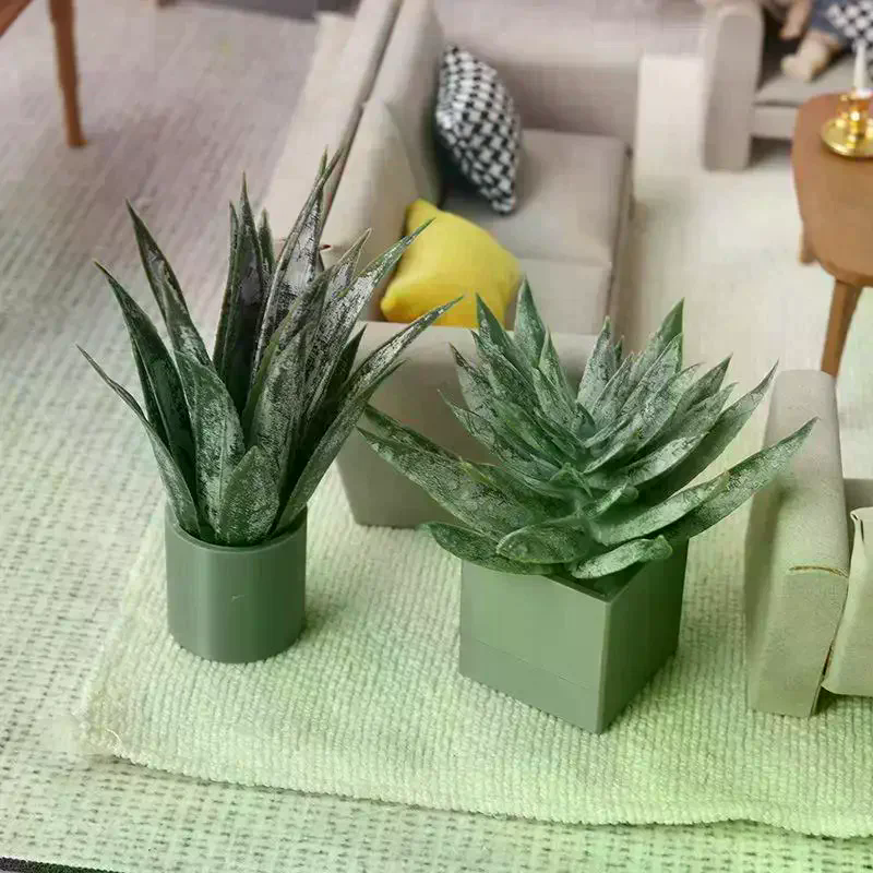 Dollhouse Decor Mini Aloe Vera - Aloe Vera Pot 评论和价格