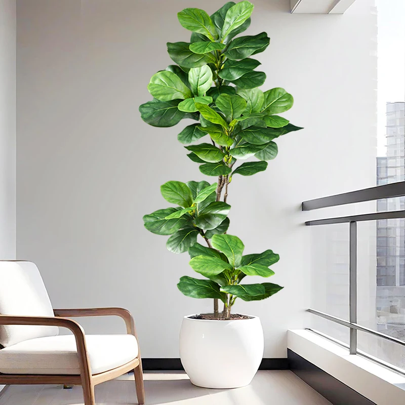 2-4.9FT Large Artificial Ficus - Ficus Lyrata Tree 评论和价格