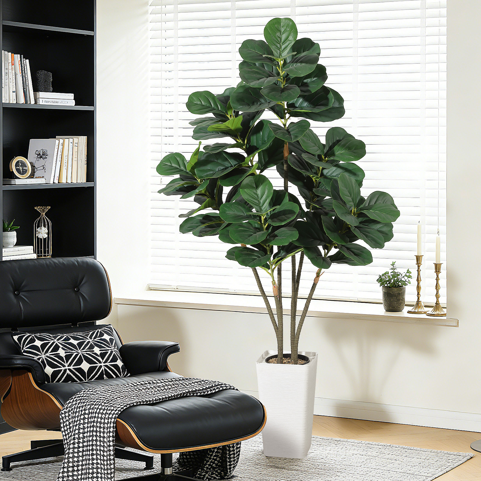 Artificial Fiddle Leaf Tree,Fa - Ficus Lyrata Tree 评论和价格
