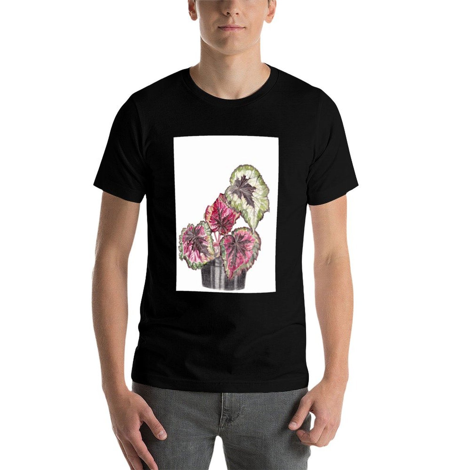 Begonia Rex T-Shirt Simple Gra - Begonia Rex 评论和价格